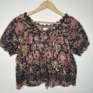 Jennifer & Grace Eyelet Top Size‎ M Floral